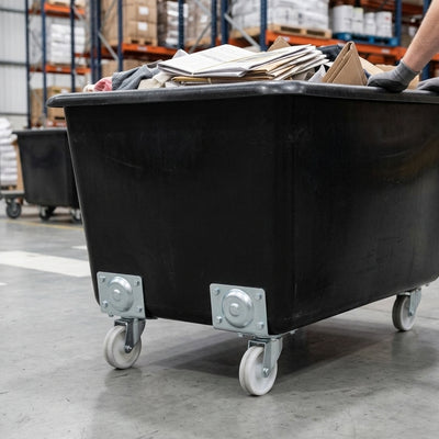 455 litre Recycled Polyethylene Tapered Truck with Castors