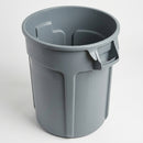 Round plastic storage container 38L with handles (view 2)