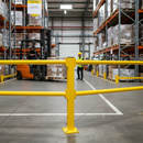 Slate Gray Heavy Duty Impact Protection Railing System - Middle Post