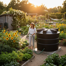 Dark Olive Green Large 10,000 Litre Non-Potable Cylindrical Storage Water Tank