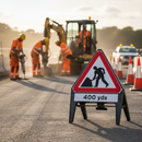 Rosy Brown Heavy Duty Supplementary Plate with Q-Sign for Road Safety