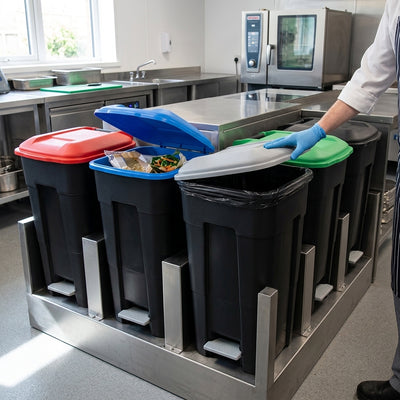 Pedal Operated Recycling Station – Multi-Bin Separation