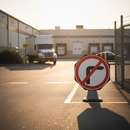 Rosy Brown Premium No Right Turn 750mm Circle Cone Sign for Road Safety