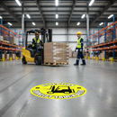 Light Slate Gray Premium Forklift Truck Area Floor Sign - Durable and Slip Resistant