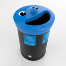62 Litre Smiley Face Recycling Bin, Coloured Lid, Stackable (view 2)