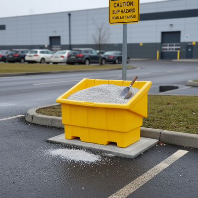 Heavy Duty Plastic Grit Bin for De-Icing Salt - 396 Litre Capacity