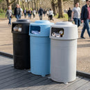 84 Litre Hooded Polyethylene Recycling Bin with Removable Top