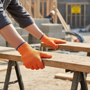 Rosy Brown Heavy Duty Builder Criss Cross Gloves for Effective Grip and Comfort