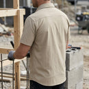 Khaki Breathable Short Sleeve Cooling Work Shirt