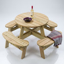 Round Picnic Table - Ideal for Outdoor Dining (view 2)