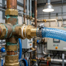 1/2" BSP x 12mm Brass Hosetail Kit with Clip & PTFE Tape