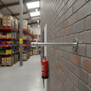 Dim Gray Heavy Duty Chrome Wall Socket for 25mm & 32mm Tubes