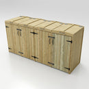 Quad chest timber wheelie bin store for four bins (view 2)