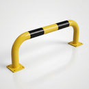 350 x 1000mm steel collision protection guard – yellow/black (view 2)