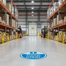 Dark Gray Premium Slip Resistant Floor Sign - Keep Clear - Blue 450mm