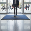 Light Gray Premium Ribbed Entrance Door Mat - Indoor Use for Medium Traffic