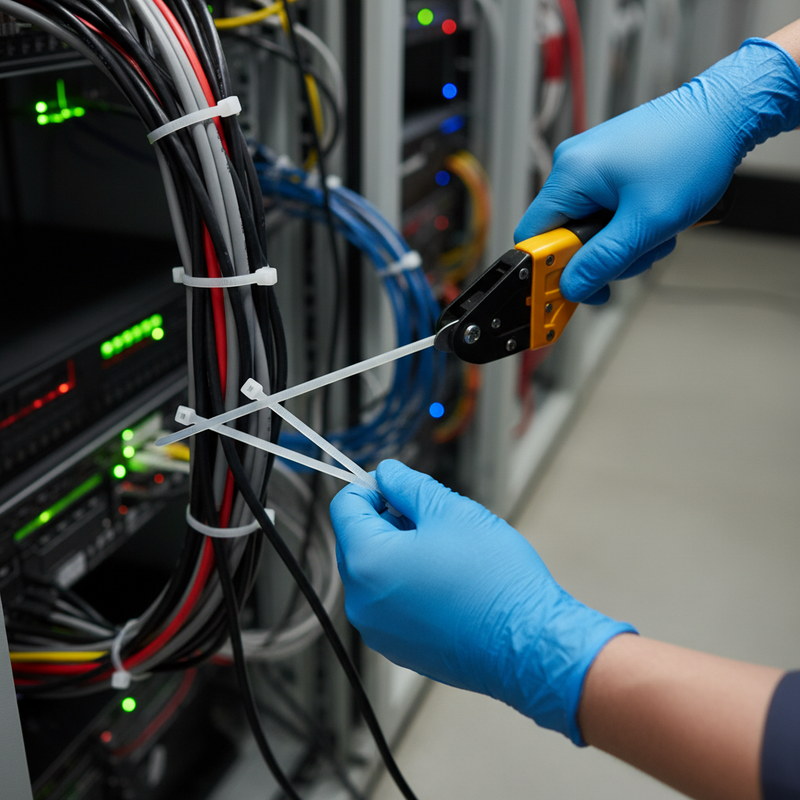 Dark Slate Gray Heavy Duty White Cable Ties 300mm x 4.8mm (Pack of 100)