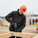 Light Gray Professional Softshell Jacket with Removable Sleeves for All Seasons