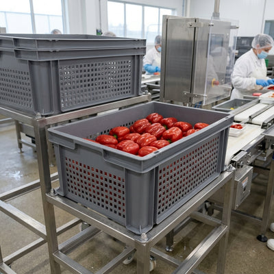 600 x 400 x 220mm 44L Euro Stacking Container Perforated