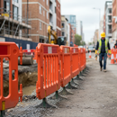 Rosy Brown Premium Plastic Barrier Fencing Panel - Eco-Friendly & Safe