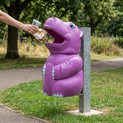 70 Litre Novelty Animal Litter Bin with Lockable Lid