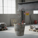 Dim Gray Heavy Duty Galvanised Bucket Hook - 180mm - Maximum Load 20kg