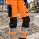 Women's Stretch Trousers with Holster Pockets, Hi-Vis Class 2 (view 2)