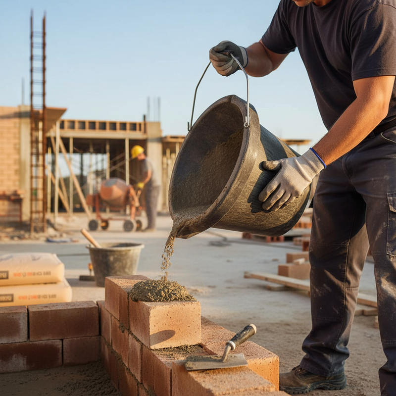 Dark Gray Heavy Duty 2 Gallon Builders Bucket - Robust Design for All Liquids