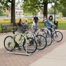 Dark Gray Heavy Duty Galvanised Steel Bicycle Rack for 2 or 3 Bikes