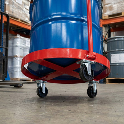 205 Litre Drum Dolly with Handle and Four Castors
