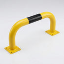 350 x 750mm steel collision protection guard yellow black (view 2)