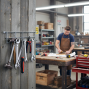 Premium 400mm Heavy Duty Hanging Rack - Zinc Plated Steel, Pack of 6 for Efficient Tool Storage