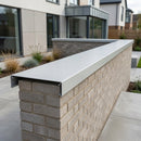 Aluminium Coping Length 3m - Secret Fix Powder Coated — RAL 7035 (in use)