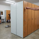 Three-Door Timber Effect Locker with Cam Lock – Steel Frame