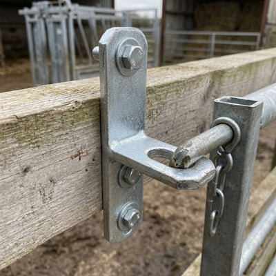 Cattle Hurdle Bolt On Eye - Durable Steel Construction