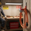 Dark Slate Gray Heavy Duty Galvanised Wall Hook with Red Rubberised Grip - 150 x 210mm