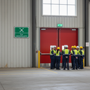 Light Slate Gray Premium Fire Safety Signs - Fire Assembly Point with Icon