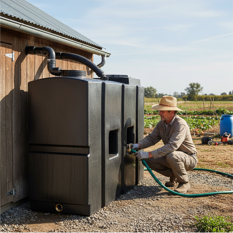 Dark Slate Gray Heavy Duty 1100 Litre Baffled Water Storage Tank - Industrial Grade