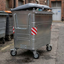 1280 litre galvanised steel wheeled recycling container