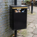 40 litre open-top steel wall-mounted litter bin