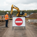 Dim Gray Premium No Entry Metal Sign Face with High Visibility - 750mm