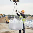 Light Gray Heavy Duty Bulk Bag 850 x 850 x 850mm for 1000kg Load Capacity