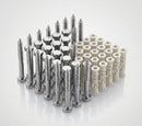 M8 x 70mm Hex Head Coach Screws, Stainless Steel (Pack of 50) — RAL 9010