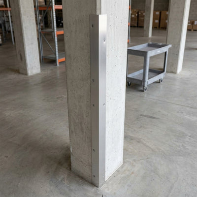 Grey Aluminium Corner Guard with Right-Angle Profile