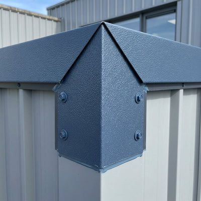 Slate Blue PVC 193 x 193 x 90° Hemmed Corner 0.7mm