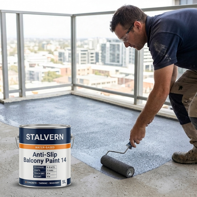 Anti-Slip Balcony Paint 14 Colours, Water-Based, 5L