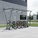 Light Slate Gray Premium Open Sided Cycle Shelter 2m - 5m with Clear PETG Roof