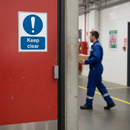 Sienna Mandatory Fire Safety Door Signs - Keep Clear for Safety Compliance