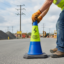 Gray Premium 750mm 2-Piece Traffic Cone with High Durability and Performance