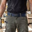 Durable Work Belt with Rubber-Coated Metal Buckle - Navy